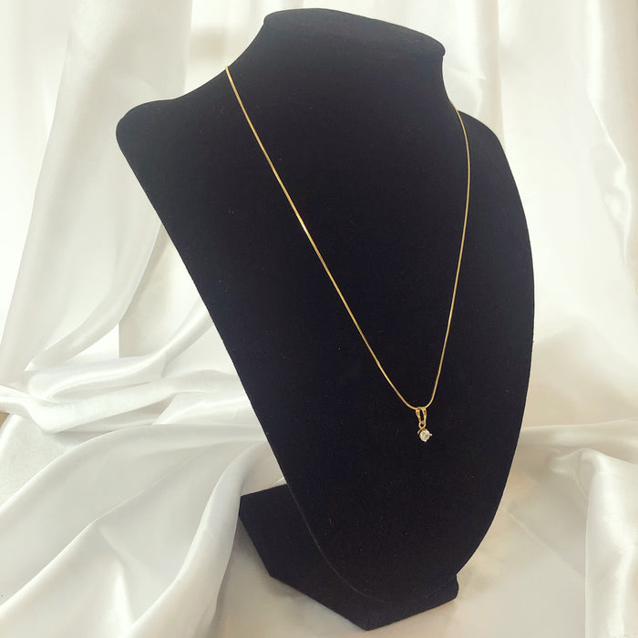 Dainty Gold-filled Princess Necklace on Snake Chain
