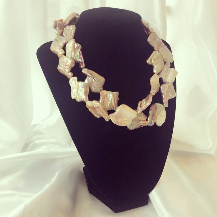 Divine Extra Chunky Pink Essence Pearl Necklace