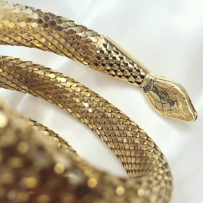 Rare Genuine Vintage Whiting and Davis Serpent Cuff