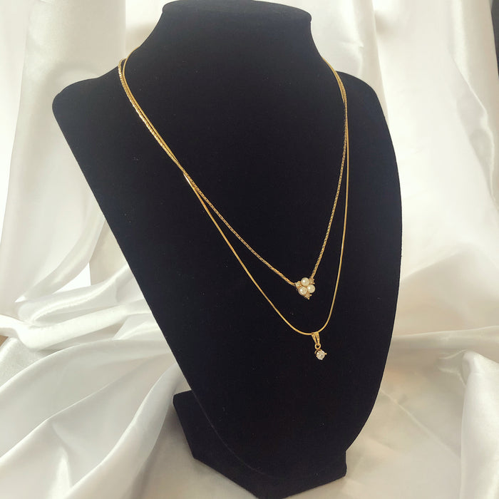 Genuine Vintage Christian Dior Pearl Cluster Necklace