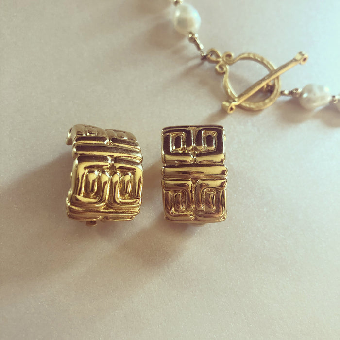 Genuine Vintage Givenchy Logo Clip-On Earrings