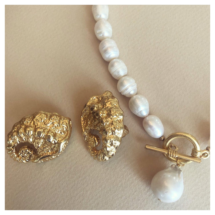 Genuine Baroque Pearl Necklace with Pearl Pendant