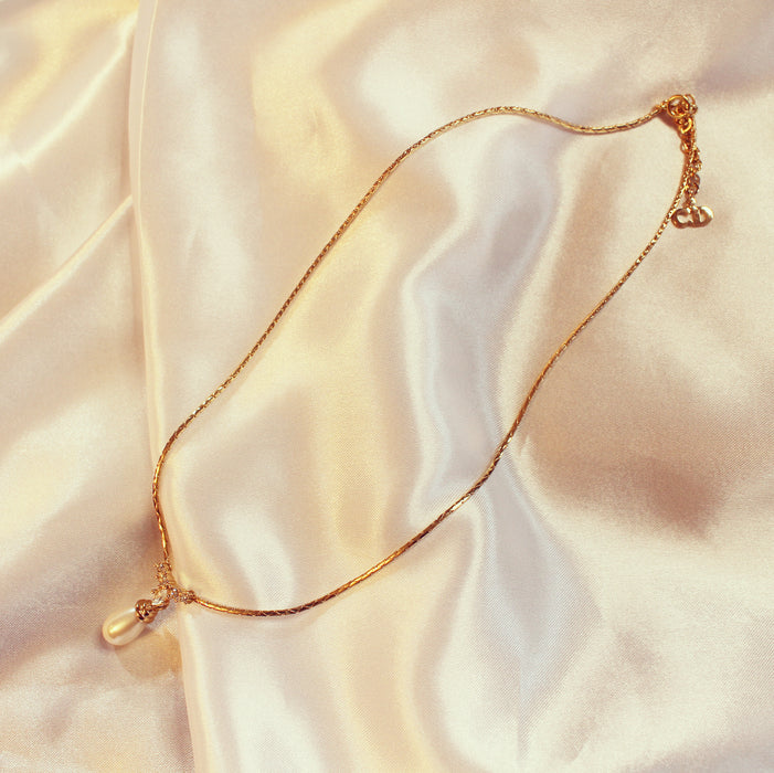 Genuine Vintage Christian Dior Pearl Drop Necklace