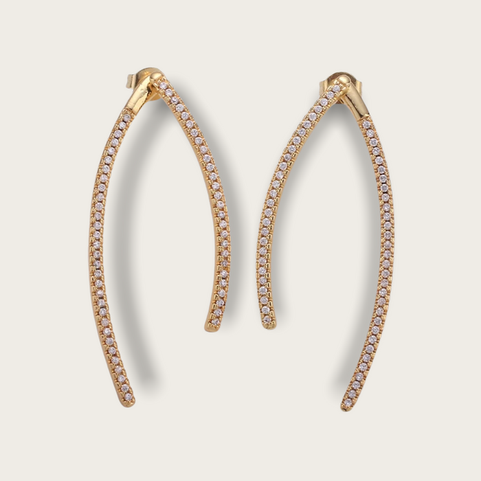 Wishbone Micro-pave Earrings