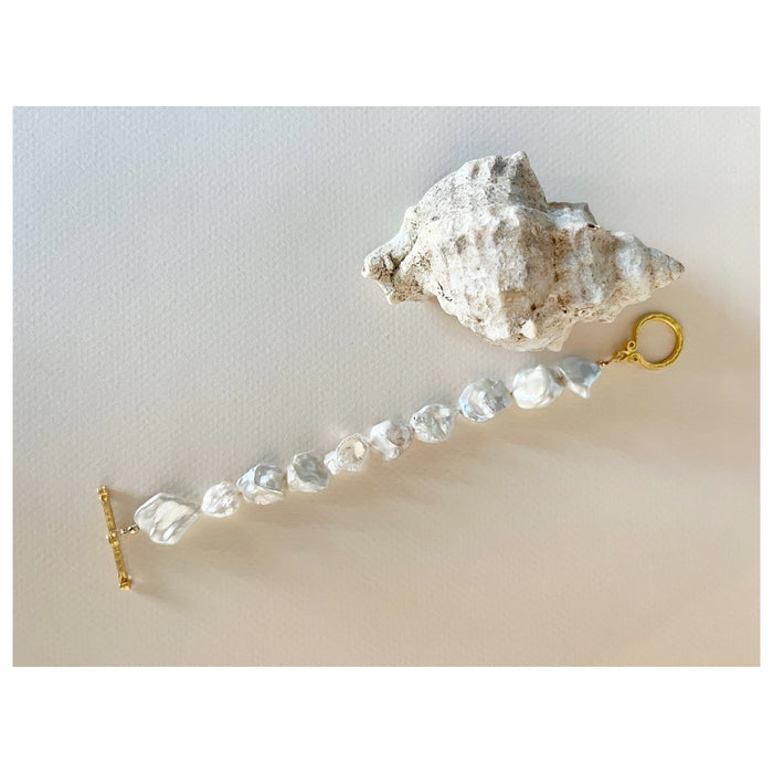 Chunky Keshi Pearl Bracelet